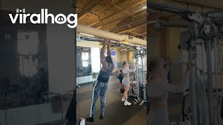 GymGoer Has Hydraulic Arms  ViralHog [upl. by Llertnahs265]