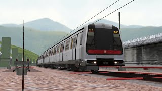 【OpenBVE】MTR Tsuen Wan Line Lai King to Tsuen Wan Depot TBS in First Person Perspective [upl. by Joelly]