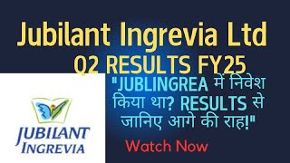 JUBILIANT INGREVIA Share News  Q2 Result  JUBLINGREA Share Latest News Today  News Today [upl. by Lavinia937]