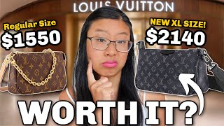 Comparison Of NEW RELEASE LV Pochette Accessoires XL VS Regular Size Is It Worth It [upl. by Nnyre]