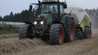 Fendt 936 Vario  Krone BIGPACK amp Fendt 818 Vario  Claas QUADRANT  Stroh pressen  Lu Walser [upl. by Tterraj]