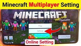 Minecraft Multiplayer Setting Kaise Kare  How to Enable Multiplayer Settings on Minecraft Game [upl. by Grunenwald]