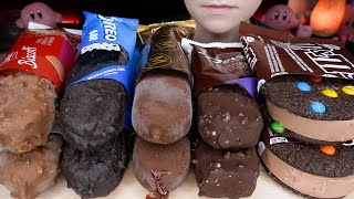 ASMR Candy Ice Cream MampM Chocolate Cookie Sandwich Dove Dark Chocolate Magnum Oreo amp Biscoff [upl. by Abad]