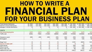 How to Write a Financial Plan for Your Business Plan in 2024 [upl. by Benedix606]