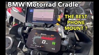 BMW Motorrad Connected Cradle  the best phone mount for your R1250GS [upl. by Ayikaz]