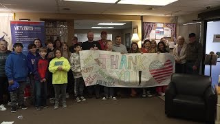 Whittier students visit Veterans Center [upl. by Annahsal]