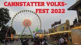 Cannstatter Volksfest 2022 Impressionen der Fahrgeschäfte auf dem Wasen [upl. by Isador]