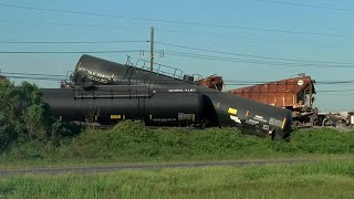 Video shows scene after train derails in Donaldsonville area [upl. by Carroll]