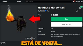 HEADLESS HORSEMAN A CABEÇA INVISÍVEL ESTÁ DE VOLTA  ROBLOX [upl. by Kathlin27]