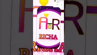 Comment😱👆🔥your name😱🔥 Richa😱🔥Name Brand Logo😱🔥viralshorts logo rhlogos [upl. by Rowe474]