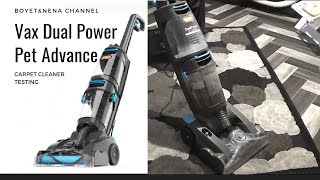 Vax Dual Power Pet Advance Carpet Cleaner Test [upl. by Leribag]