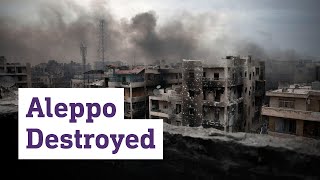 Drone footage shows scale of destruction in east Aleppo [upl. by Ttergram]