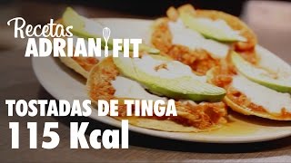 TOSTADAS DE TINGA BAJAS EN CALORÍAS  115 CALORÍAS [upl. by Ailhad]