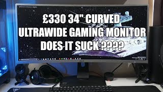 ElectriQ 34 2K QHD Freesync Curved Gaming Monitor Review [upl. by Asemaj]