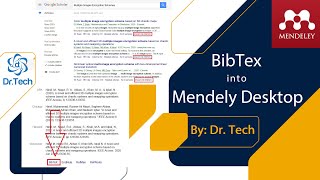 How to add BibTex into Mendeley Desktop  Dr Tech [upl. by Moseley]