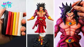 Mi MEJOR escultura con PLASTILINA ESCOLAR 😱 Como hacer a Broly ssj4  Dragon Ball [upl. by Alikahs]