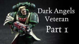 How to paint Dark Angels Veteran Space Marine Pt1 [upl. by Nissa376]