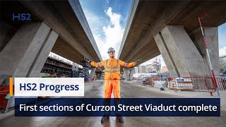 First completed sections of HS2’s Curzon Street Station viaduct [upl. by Phip]