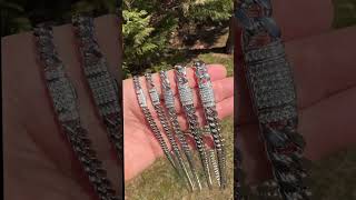 My Favorite Chain Yet 512mm Moissanite Baguette Clasp Italian 925 Silver Cuban Chains amp Bracelets [upl. by Nosirrag689]