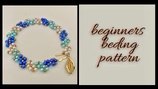 Beaded bracelet Bead work for beginners Jewelry making [upl. by Myrah297]