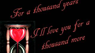 a thousand years lyrics [upl. by Evalyn130]