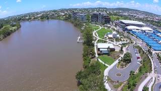 Brisbane International Pat Rafter Arena Drone flyover [upl. by Stochmal]