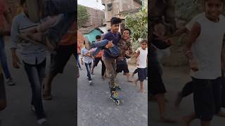 funny video Indian skater boy inlineskating crazypublicreaction skateboardingisfunviralshorts [upl. by Nevins]