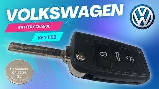 BEST and SAFE  How to change VW remote key battery  Volkswagen Golf Polo Passat Jetta Caddy MK7 [upl. by Gross]