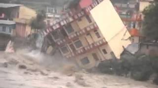 Mahakali River Flood in Darchula Nepal Date 2070 03 03 [upl. by Ellerret]