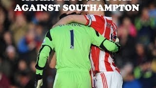 Asmir Begović amazing goal  Stoke CitySouthampton 10  2112013 [upl. by Hermy]