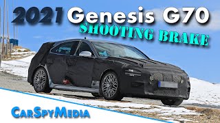 2021 Genesis G70 Shooting Brake prototype spied testing in the Alps [upl. by Malonis812]