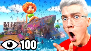 100 JOUEURS se battent au REQUIN sur FORTNITE [upl. by Trever]