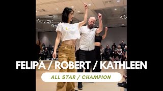 Felipa  Robert  Kathleen All Star Champions West Coast Swing All Skate [upl. by Zsolway]