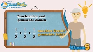 Brüche und gemischte Zahlen  Bruchzahlen  Klasse 6 ★ Wissen [upl. by Crispa]