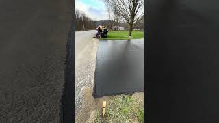 Finished driveway sealer sealcoating fatherandson subscribeplease [upl. by Deeyn]