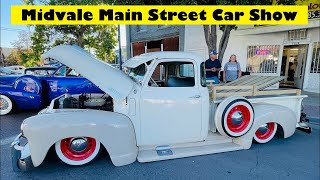 MIDVALE MAIN STREET CLASSIC CAR SHOW 2022  Hot Rods Rat Rods Customs Trucks amp Motorcycles in 4K [upl. by Ojimmas838]