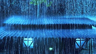 Rain Sounds For Sleeping  99 Instantly Fall Asleep With Rain And Thunder Sound on Roof At Night [upl. by Gennaro]