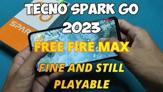 Free Fire Max in Tecno Spark Go 2023 Hand Cam [upl. by Lladnarc]