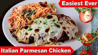 Easy Parmesan Chicken  Italian Recipe [upl. by Atiuqram]