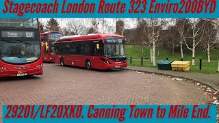 Stagecoach London Route 323  29201LF20XKO  Enviro 200 BYD [upl. by Quincey]