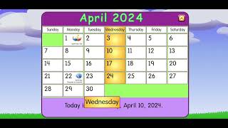 Starfall Calendar April 10 2024 [upl. by Marsden]