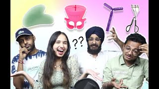 Quizzing My Guy Friends About Female Products Boys Guess Girls Products😂 Samardeep Kaur [upl. by Yttiy]