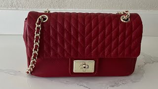 Karl Lagerfeld Agyness Shoulder Bag 🌹Pop of Red ✨CHANEL Inspired✨ [upl. by Reichel]