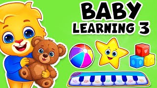 Baby Learning Videos 3 Learn To Talk Learn First Words Toddler Kids Songs Colors amp Dance [upl. by Betthezul633]