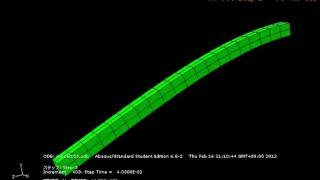 ABAQUS CAE  Cantilever transient modal dynamic analysis without damping [upl. by Jemy772]