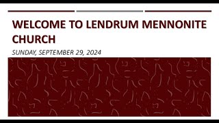 Worship at Lendrum Mennonite Church  Sept 29 2024 [upl. by Rats954]