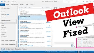 Fixed Outlook Inbox view suddenly changed [upl. by Ulani]