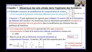 Ingénierie des fondationsChapitre1  Mécanique des sols Partie 18Contraintedilatance Exemple [upl. by Kat]