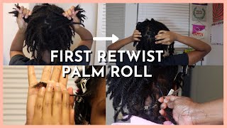 How to Retwist Starter Locs at Home  First Retwist on Starter Locs [upl. by Nami]