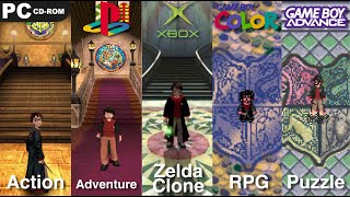 Comparing Every Version of Harry Potter and the Philosophers Stone Game PCPS1PS2XBOXNGCGBACGB [upl. by Enyawad]